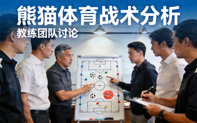 熊猫体育战术分析图片 - 教练团队讨论战术板